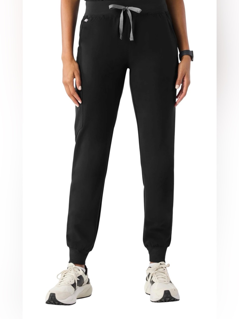 FIGS Zamora™ Jogger Scrub Pants Black XXS FIONx™ 6 Pocket Yoga Waist Medical